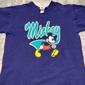 1989 Mickey Mouse Shirt Purple Mens Medium Made In The USA